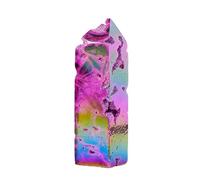 Natural Crystal Wand, Crystal Figurine Decorative Stone, Meditation Focus Tool with Polished Finish, Excellent for Tabletop, Bedroom, Study Room, Living Space, Zen Corner, 1.97-2.36 Inches