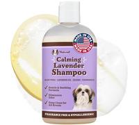 Natural Dog Company Champú calmante de lavanda para perros, el mejor champú desodorizante hipoalergénico para perros para pieles sensibles, champú natural y orgánico para mascotas, calma con