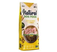 Natural Dog Food Premium de Pollo, Pavo y Arroz para Perros Adultos de Todas Las Razas - Pienso Natural Seco (15 KG)