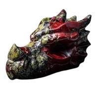 Natural Dragon Blood Jasper Carved Head Healing Crystal Stone Hand Figurine For Protection Strength Grounding Root Chakra