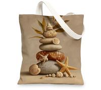 Natural Elements - Bolsa de lona vintage reutilizable, bolsas de hombro ligeras y terrosas, 13 x 15 pulgadas