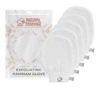 Natural Elephant Guante exfoliante Hammam (blanco perla, paquete de 5)