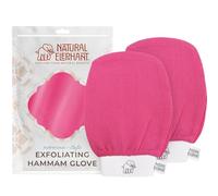 Natural Elephant Guante exfoliante Hammam (tulipán rosa, paquete de 2)