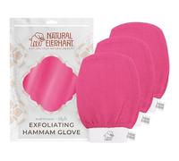 Natural Elephant Guante exfoliante Hammam (tulipán rosa (paquete de 3))