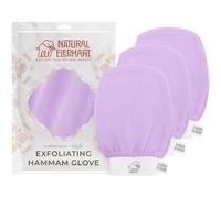 Natural Elephant Guante exfoliante para hammam - Manopla exfoliante facial y corporal (Lovely Lilac (Pack de 3))
