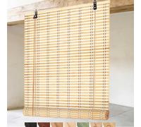 Natural Estor Bambu 180 160 120 150 90 100 130 150 50cm Ancho Persiana Estor Enrollable De Bambú Exterior Persianas Opacas Enrollables Interior para Ventanas con Elevador(Brown1,145x100cm)