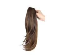 Natural Extensión de cola de caballo con pinza de 45 cm, larga, ligeramente ondulada, en capas, de aspecto natural, sintética, for mujer Aspecto perfecto(8H27)