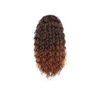 Natural Extensión de cola de caballo sintética larga con cordón ajustable for mujeres, postizos de cola de caballo afro rizados y esponjosos, uso diario Aspecto perfecto(T1B-30)