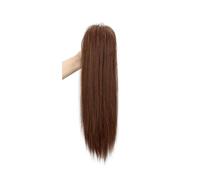 Natural Extensión de cola de caballo sintética larga y recta, color negro y marrón, con pinza for uso diario for mujeres. Look deslumbrante(2M30)