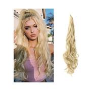 Natural Extensiones de cabello sintético for cola de caballo ondulada de 26 pulgadas de largo, flexibles y envolventes, for uso diario. Aspecto perfecto(P16-613)