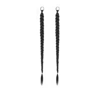 Natural Extensiones de cabello sintético trenzado largo con banda de goma, peluca trenzada femenina, cola de caballo artificial Aspecto perfecto(85cm)