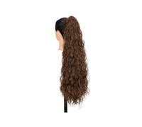 Natural Extensiones de cola de caballo con garras y ondas largas, rizadas y onduladas, sintéticas, for mujeres. Aspecto perfecto(9)