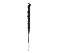 Natural Extensiones de cola de caballo trenzada de moda con lazos for el cabello for mujeres. Trenza retorcida. Aspecto perfecto(Natural Black)