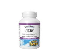 Natural Factors 100% Natural GABA 100 mg (60 Tableta masticable, Frutas Tropicales)