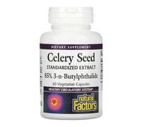 Natural Factors, Celery Seed (Semillas de Apio), 70mg, Alta Dosis, 60 Cápsulas veganas, Probado en Laboratorio, Vegetariano, Sin Soja, Sin Gluten, No GMO