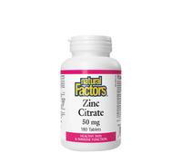 Natural Factors Citrato de Zinc 50 mg (180 Tabletas)