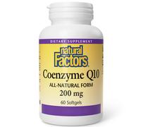 Natural Factors - Coenzima Q10 200 mg, 30 cápsulas blandas