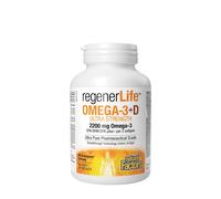 Natural Factors RegenerLife Omega-3+D Ultra Fuerza 2200 mg / 1000 IU (90 Cápsulas Blandas)