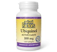 Natural Factors Ubiquinol QH Active CoQ10, 120 Softgels 100 mg