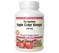Natural Factors Vinagre de sidra de manzana, 500 mg