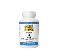 Natural Factors Vitamina A 10,000 UI (180 Cápsulas Blandas)