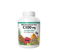 Natural Factors Vitamina C 500 mg Masticable 100% Natural de Frutas (90 Masticables, Sabor a Zumo de la Jungla)