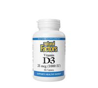 Natural Factors Vitamina D3 25 mcg (1,000 IU) (90 Tabletas)