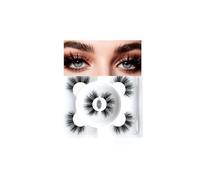 Natural false eyelashes set 3 pairs - cat eye fox eye thin terms | 3D thick curling | mink soft and fluffy reusable makeup colorful eyelashes, suitable for daily/party wear (25)