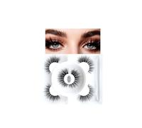 Natural false eyelashes set 3 pairs - cat eye fox eye thin terms | 3D thick curling | mink soft and fluffy reusable makeup colorful eyelashes, suitable for daily/party wear (29)