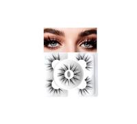 Natural false eyelashes set 3 pairs - cat eye fox eye thin terms | 3D thick curling | mink soft and fluffy reusable makeup colorful eyelashes, suitable for daily/party wear (21)