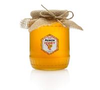 Natural Food - Miel de acacia - Sin procesar Natural Pura Cruda Saludable - Directamente de apicultores de las regiones más puras de Polonia - En tarro de cristal - 5 x 1,1 kg