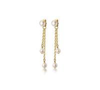 Natural Freshwater Pearl Tassel Chain Ladies Fashion Elegant Wedding Party Jewelry High-End Earrings