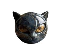 Natural Gemstone Golden Obsidian Sleeping Cat Animal Crafts Figurine Home/Office/Room Decor Gifts