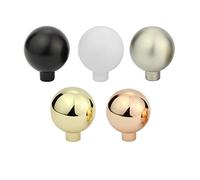 Natural Goods Berlin 10x tirador para muebles BALL, pomo para muebles, tirador de armario, pomo para cajón, cómoda, aparador, frente de cocina y puerta (Oro)