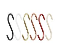 Natural Goods Berlin 15x percha S, perchero para barras de ropa redondas y cuadradas, gancho giratorio de metal, gancho de carnicero, perchero, ahorro de espacio (Negro, Juego de 15)