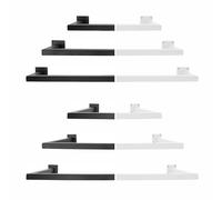 Natural Goods Berlin 1x Barra para Ropa Rectangular | Montaje Simple de Pared | Percheros de Pared Industrial | Burro de Ropa de Metal en Blanco | Sistema de Vestuario | Perchero de Pared 90x12 cm