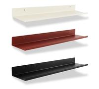 Natural Goods Berlin 1x Sheet Estante de Pared, Estante Flotante, Sistema de estantes, especiero, Estante para Utensilios de baño, champú, jabón, Toallas (Negro, 600mm)