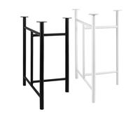 Natural Goods Berlin 2 soportes de mesa Trestle - Patas de mesa blancas - patas de metal 58 x 72 cm - caballete de trabajo Juego de 2 patas de mesa de metal para exteriores - Banco de trabajo de