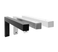 Natural Goods Berlin 2X Escuadras para Estanterías Ángulo | Montaje en Pared Sencillo | Escuadra de Carga Pesada para Lavabo y Estante de Pared | Soporte de Estante de Metal en Negro | 400 mm