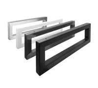 Natural Goods Berlin 2X Escuadras para Estanterías Rectangular | Soporte para Estante de Pared y Lavabo | Montaje en Pared Sencillo | Soporte de Estante de Metal en Negro | Toalleros de Baño | 400mm