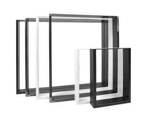 Natural Goods Berlin 2X Patas de Mesa | Montaje Sencillo | Patas para Muebles de Metal en Negro | Ideal para proyectos DIY como Mesa de Comedor, Escritorio, Mesa de café, Banco | 40x30 cm