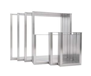 Natural Goods Berlin 2X Patas para Mesas RECTÁNGULO | Metal Acero Inoxidable | Montaje Sencillo | Patas de Muebles Ideales para Mesa de Comedor, Escritorio, Mesa de Centro, Banco | 50x100cm