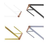 Natural Goods Berlin 2x Perchero de Pared GARD REINICKENDORF | Montaje en Pared | Soportes de Barra de Ropa de Metal en Blanco | 100cm Barra para Colgar Ropa de Madera de Europeo | Percheros de Pared