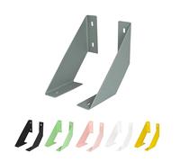 Natural Goods Berlin 2X portaestantes Lichtenberg, Soporte de estantería Resistente, estantería de Pared, estantería Flotante para Cocina y Oficina (Gris, 200mm de Profundidad)