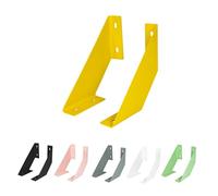 Natural Goods Berlin 2X portaestantes Lichtenberg, Soporte de estantería Resistente, estantería de Pared, estantería Flotante para Cocina y Oficina (Amarillo, 200mm de Profundidad)