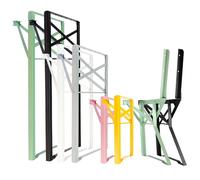 Natural Goods Berlin 2X Tienda de Cerveza, Marco de Mesa Plegable DIY, Marco de Banco de Metal, Mesa de Cerveza, Banco de Cerveza, Mesa de jardín (Blanco, H70,3 x B42cm - Mesa de Comedor)