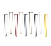 Natural Goods Berlin 4X Patas para Mesas Tamaños | Patas Hairpin de Metal para Mesas | Patas para Mesa Baja | 30cm de Alto & 2-Barras | Pata de Mesa Negra