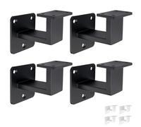 Natural Goods Berlin 4x Soporte para Pasamanos de Escalera WIDE | Montaje en Pared | Soporte de Pasamanos de Metal en Negro | Ideal para Barandillas y Pasamanos de Escaleras | Interior y exterior