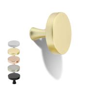 Natural Goods Berlin 5x tirador para muebles KREISEL, pomo de mueble, tirador de armario, pomo de bola, pomo para cajón, cómoda, aparador, frente de cocina y puerta (Oro (cepillado))