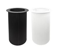 Natural Goods Berlin Columna de mesa redonda y ondulada de metal negro de 72 cm de alto, aspecto de láminas de estilo japonés, estructura de mesa para mesa de comedor, base redonda para mesa de